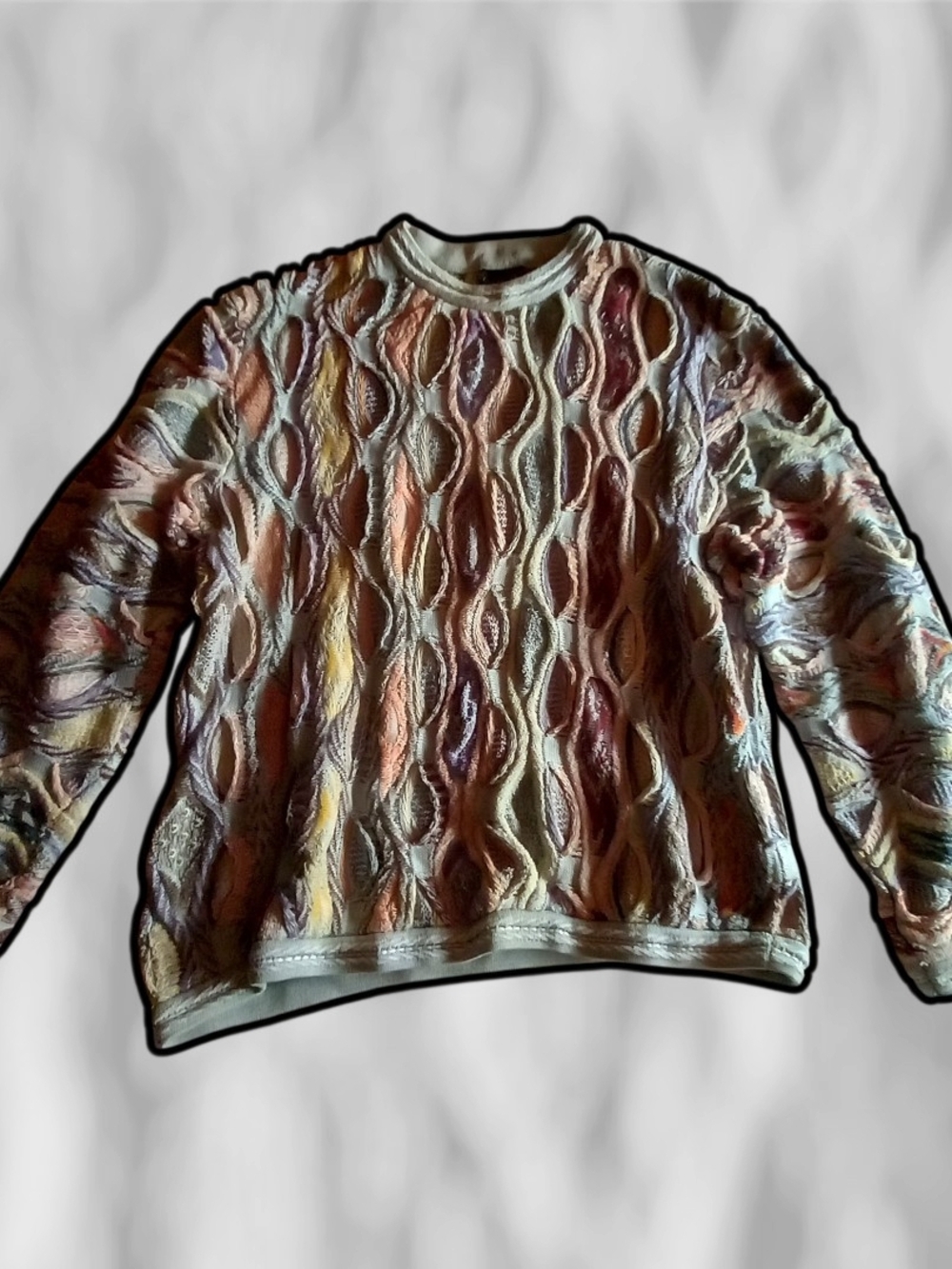 COOGI RARE Multicolor Cable Knit Crewneck Sweater - Men's